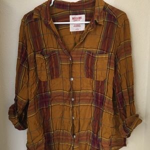 Lightweight Mustard Yellow Flannel